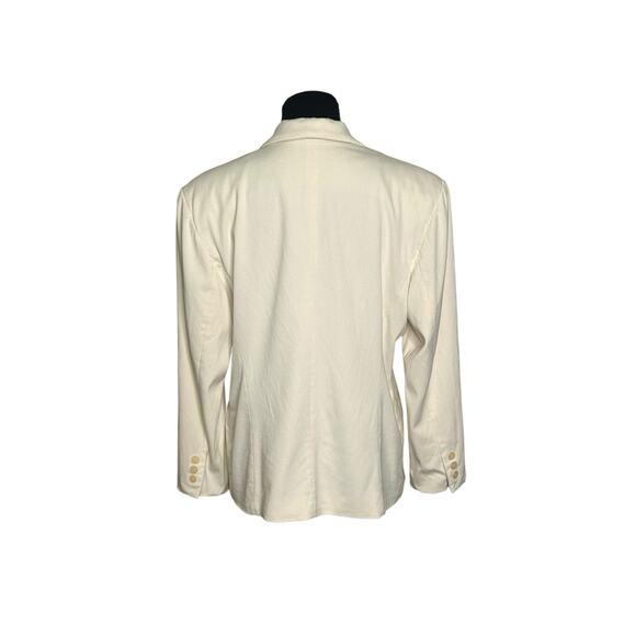 Burberry's vintage cream blazer and pants set suit size 14P - Picture 5 of 16